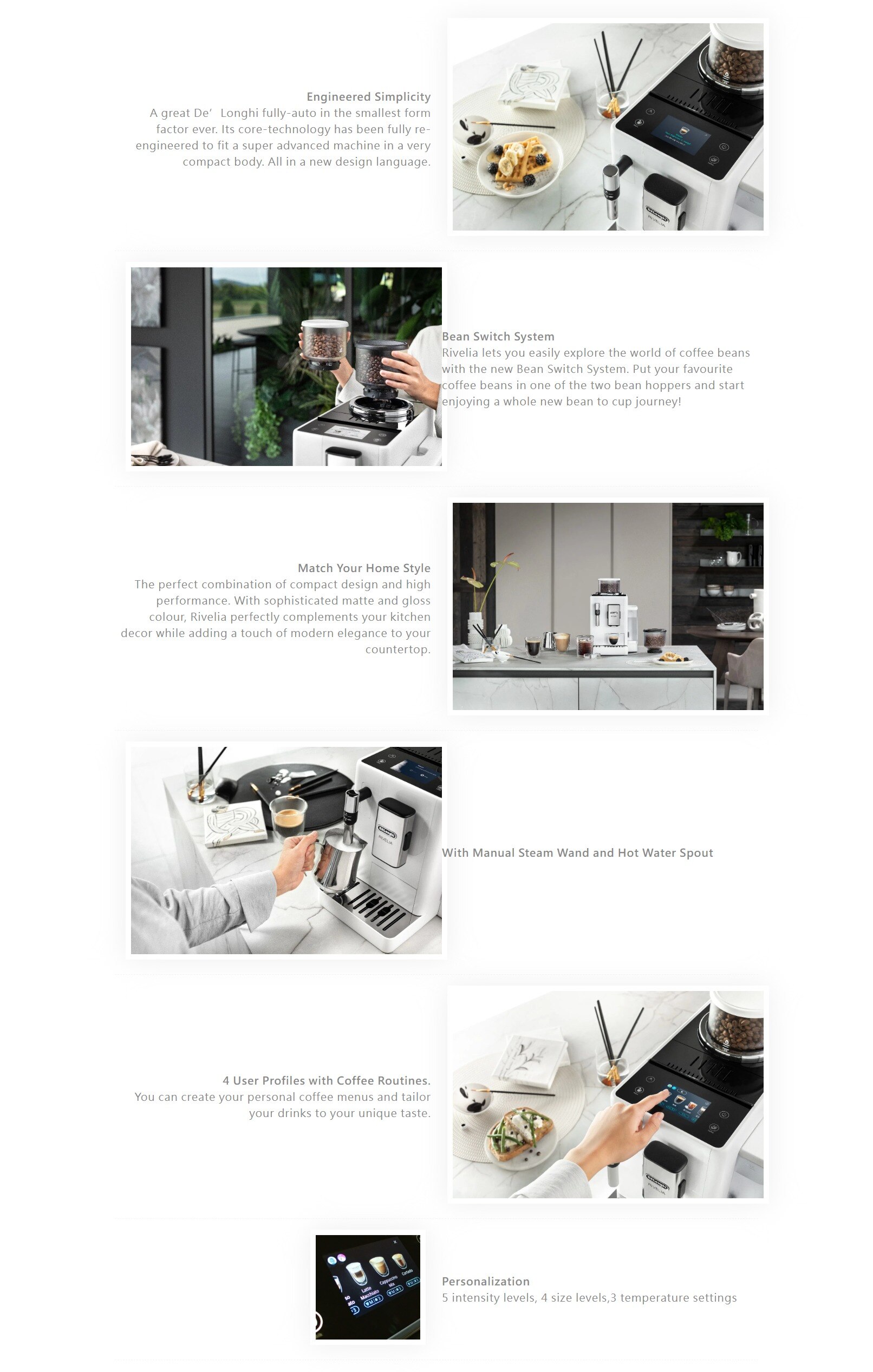 DELONGHI EXAM440.55.W Rivelia Full Auto Coffee Machine