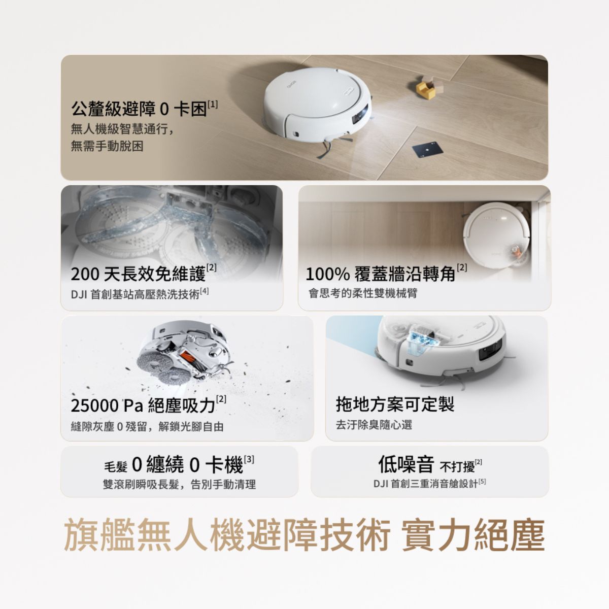 DJI 大疆 ROMO S 旗艦掃拖機器人