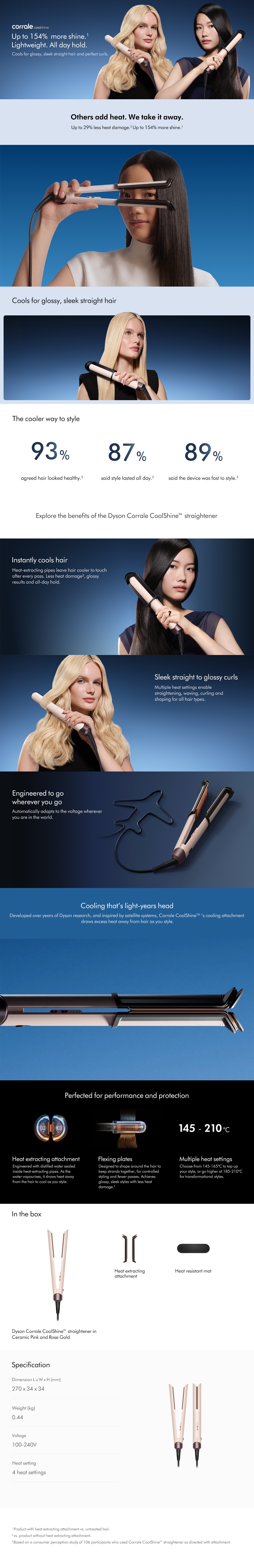 DYSON Corrale CoolShine™ straightener