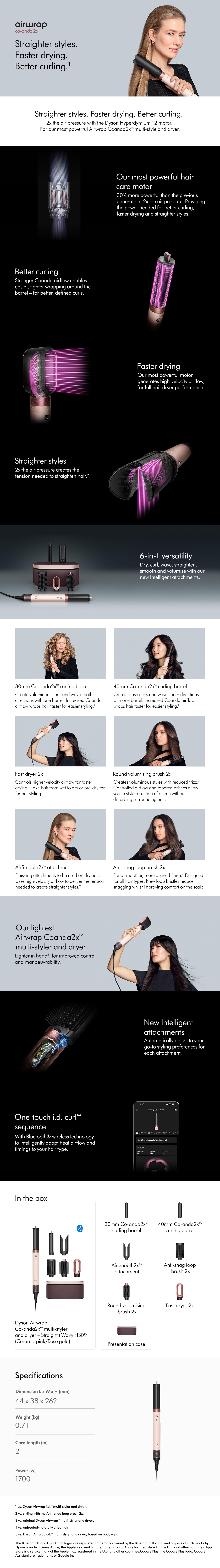 DYSON HS09 Airwrap Co-anda2x™multi-styler and dryer