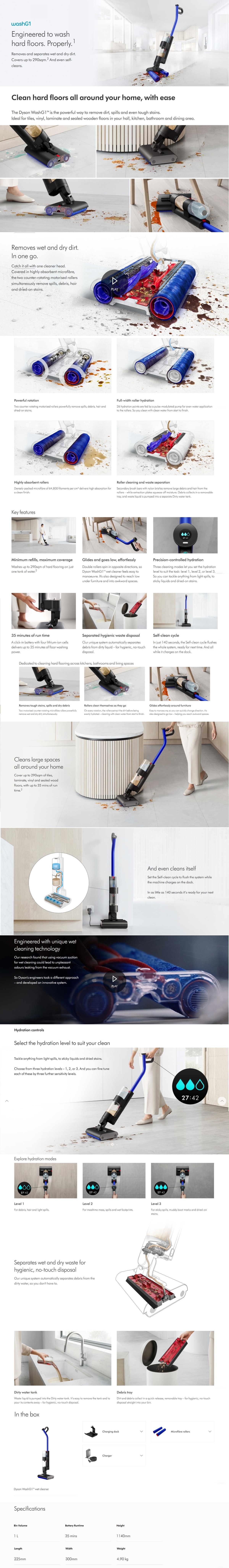 DYSON WashG1 Wet Cleaner