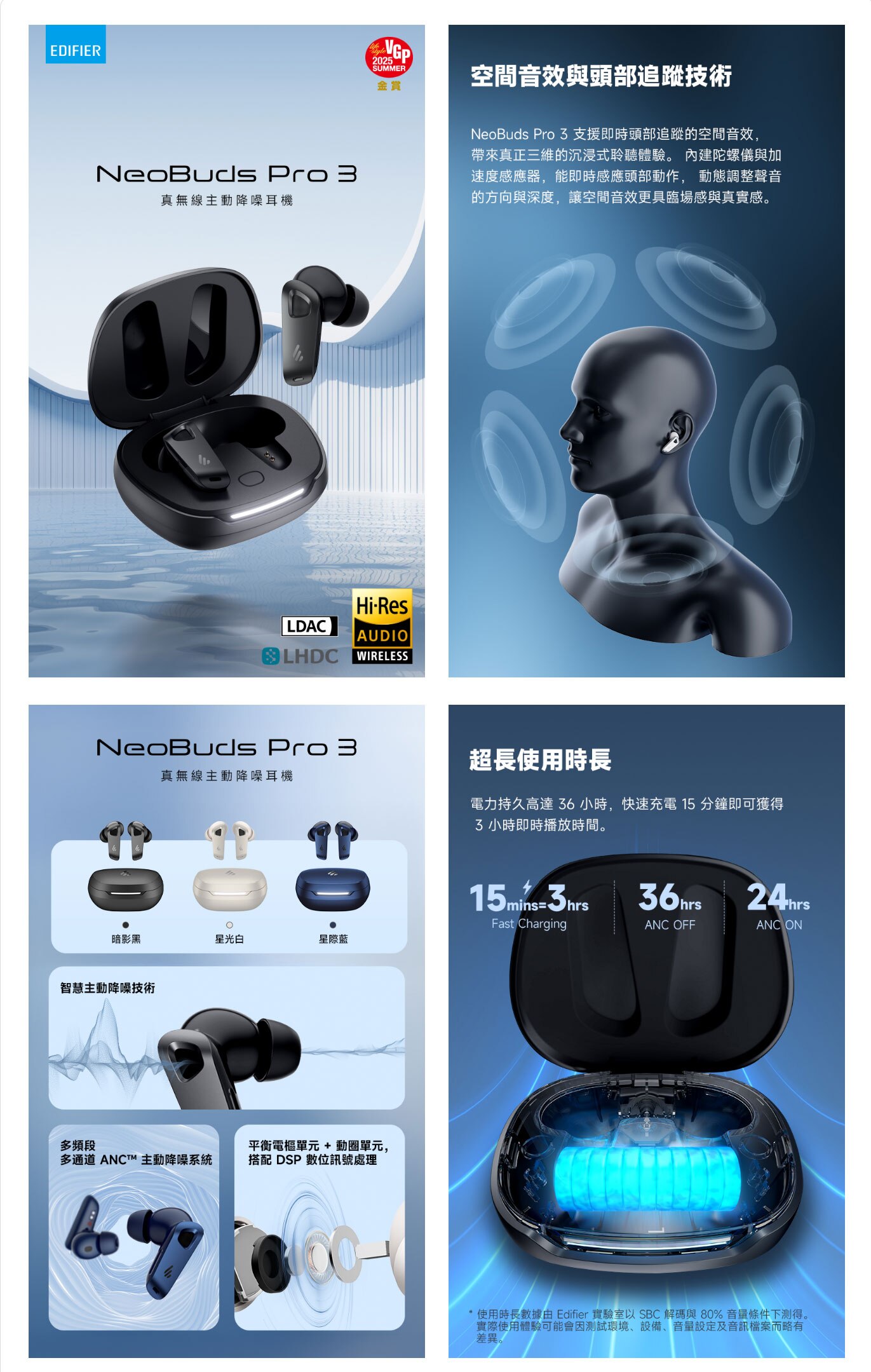 EDIFIER 漫步者 NeoBuds Pro 3 真無線主動降噪耳機