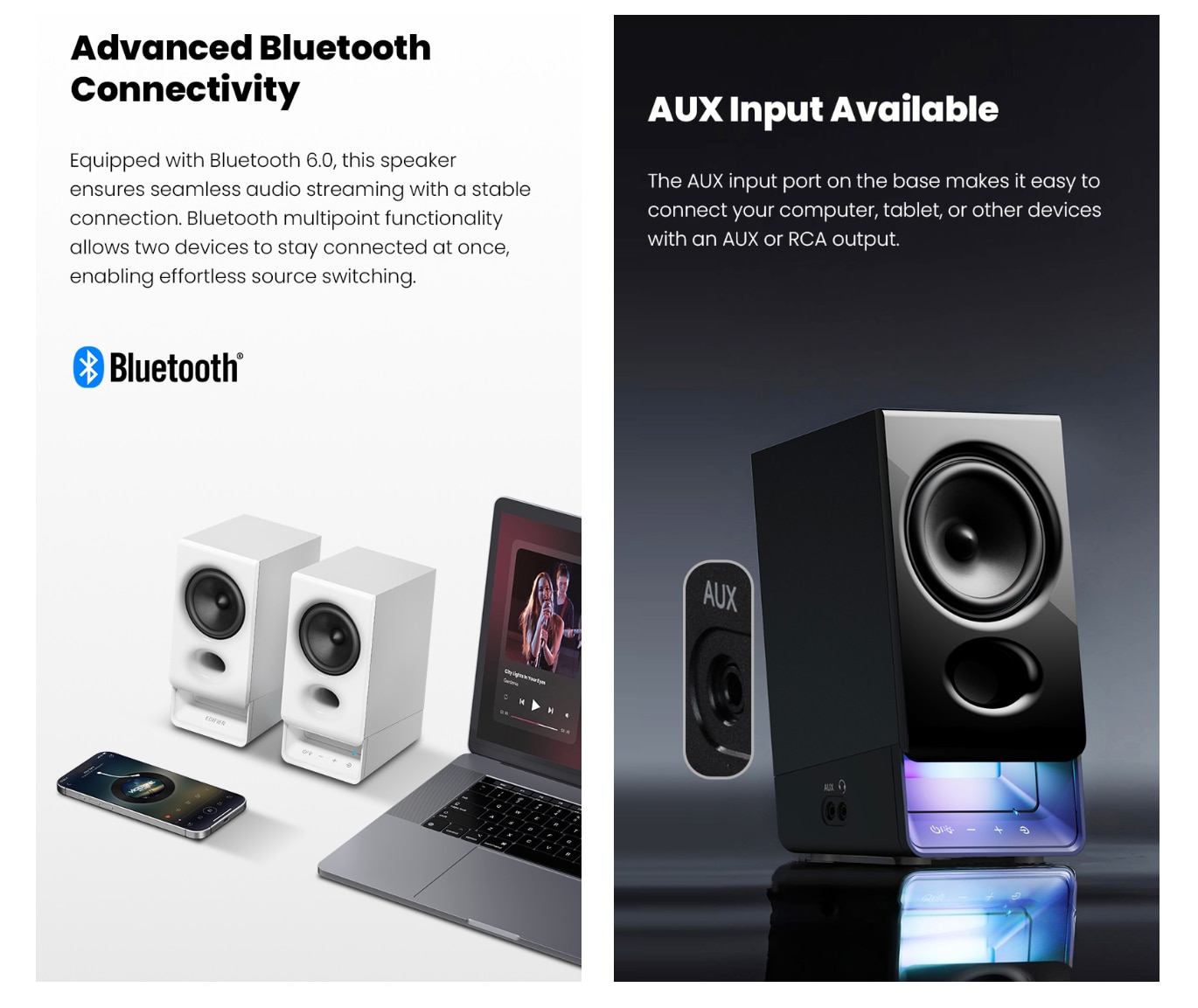 EDIFIER 漫步者 R20BT AUX/BT/USB 藍芽喇叭