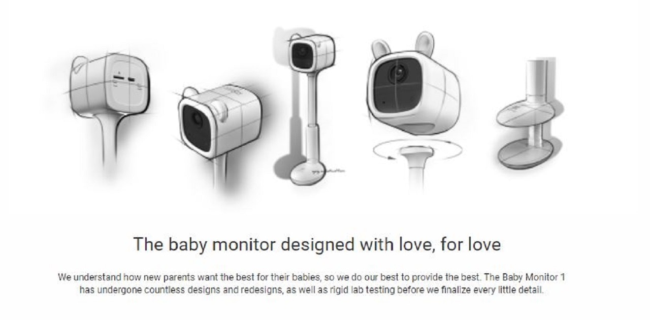 EZVIZ BM1-Ra Magnetic Battery-Powered Baby Monitor Home Security Camera