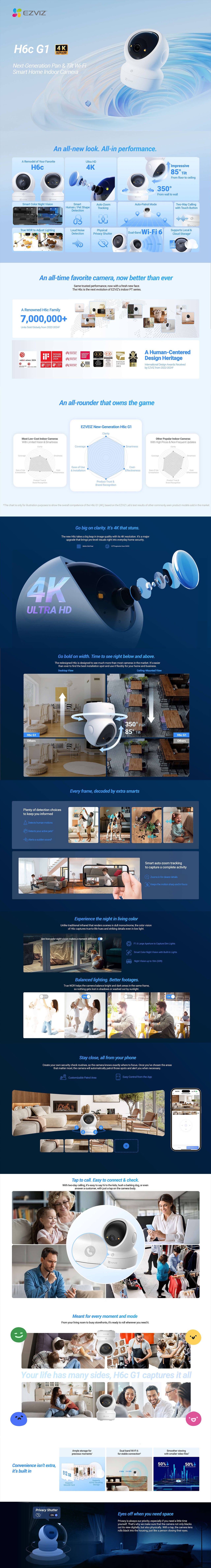 EZVIZ H6C G1 4K 360°雲台升級版 家居鏡頭