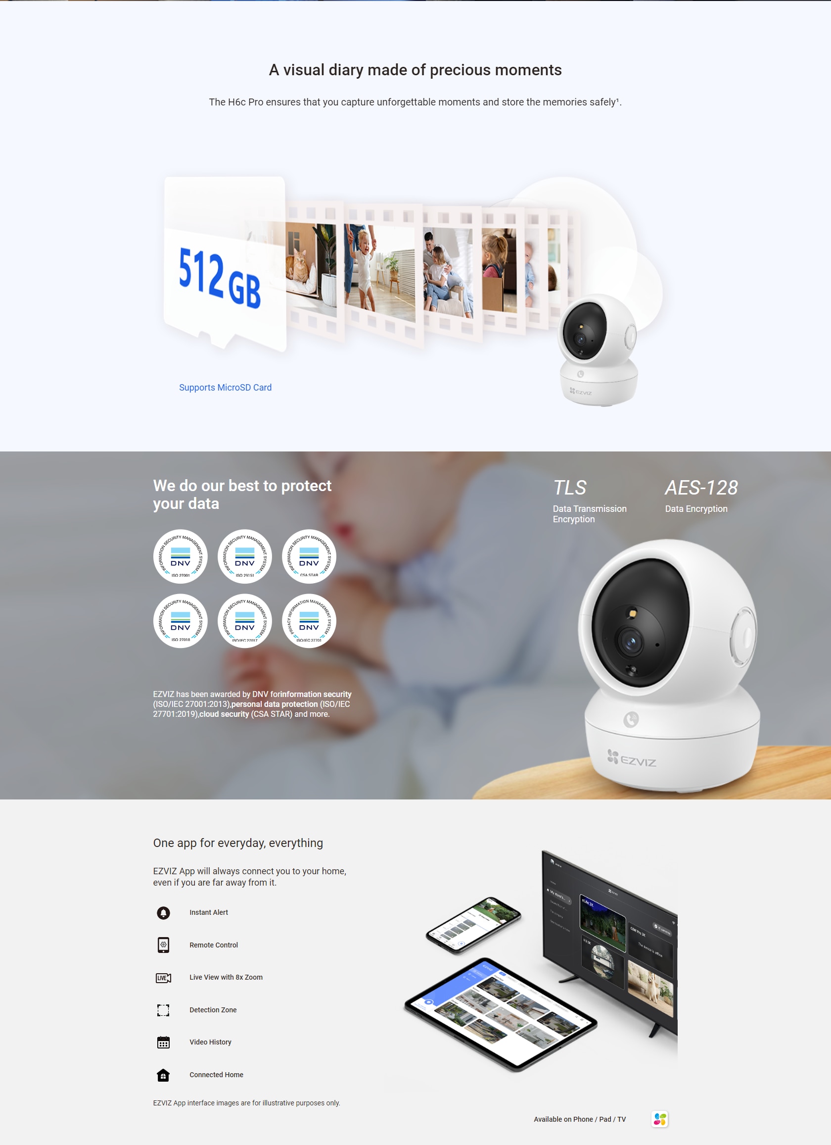 EZVIZ EZVIZ H6c-Pro 1080p 360° Type-C Pan & Tilt Smart Home Camera