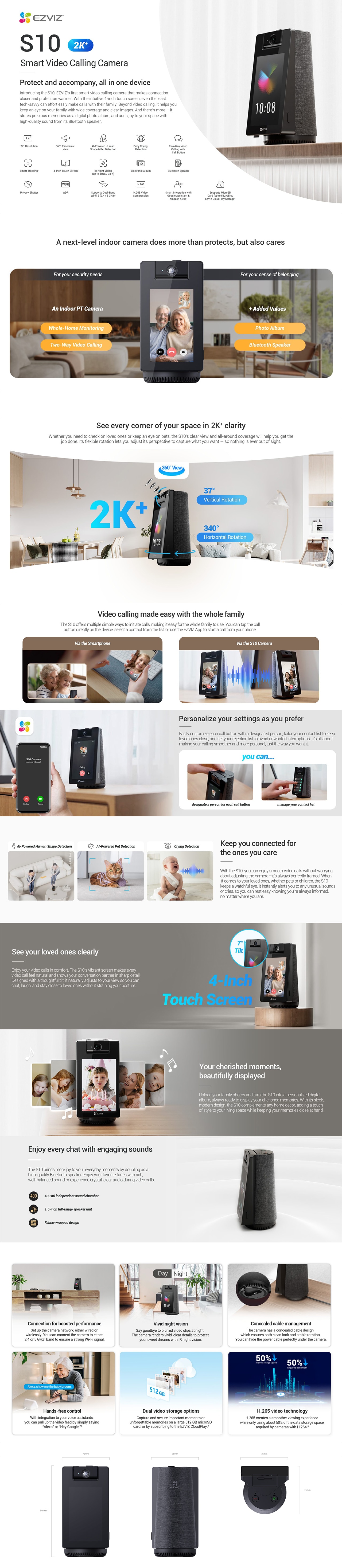 EZVIZ S10 智能家居視訊2K+攝影機