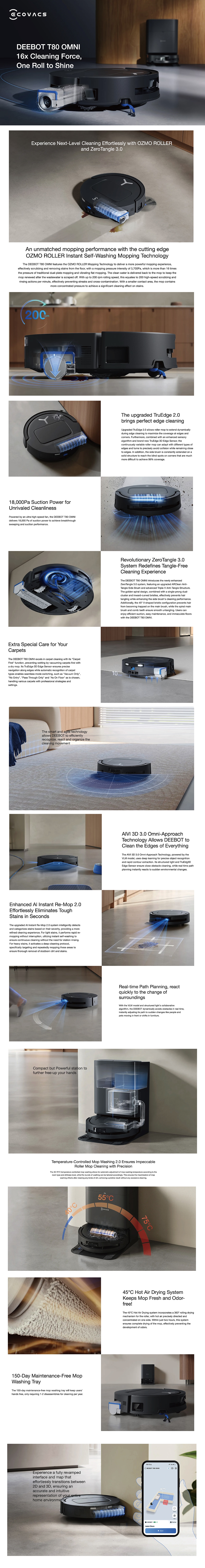 ECOVACS DEEBOT T80 OMNI Robotic Vacuum Cleaner