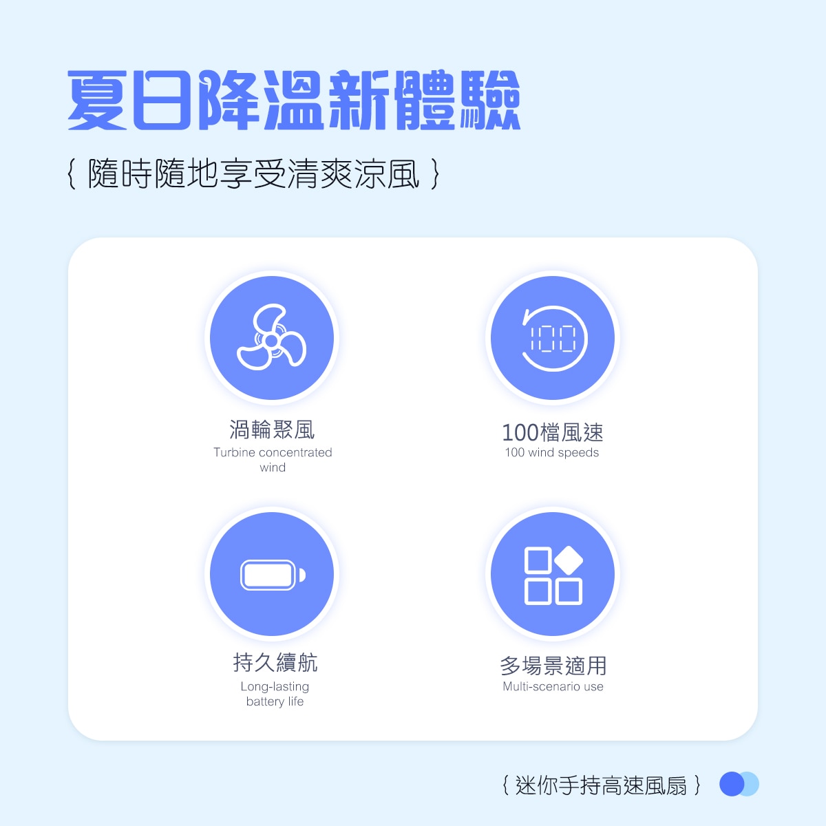 Eyemega EM-F30 迷你手持高速 風扇