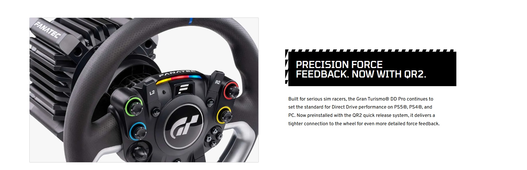 Fanatec GT DD PRO QR2 (5nm) 直驅方向盤