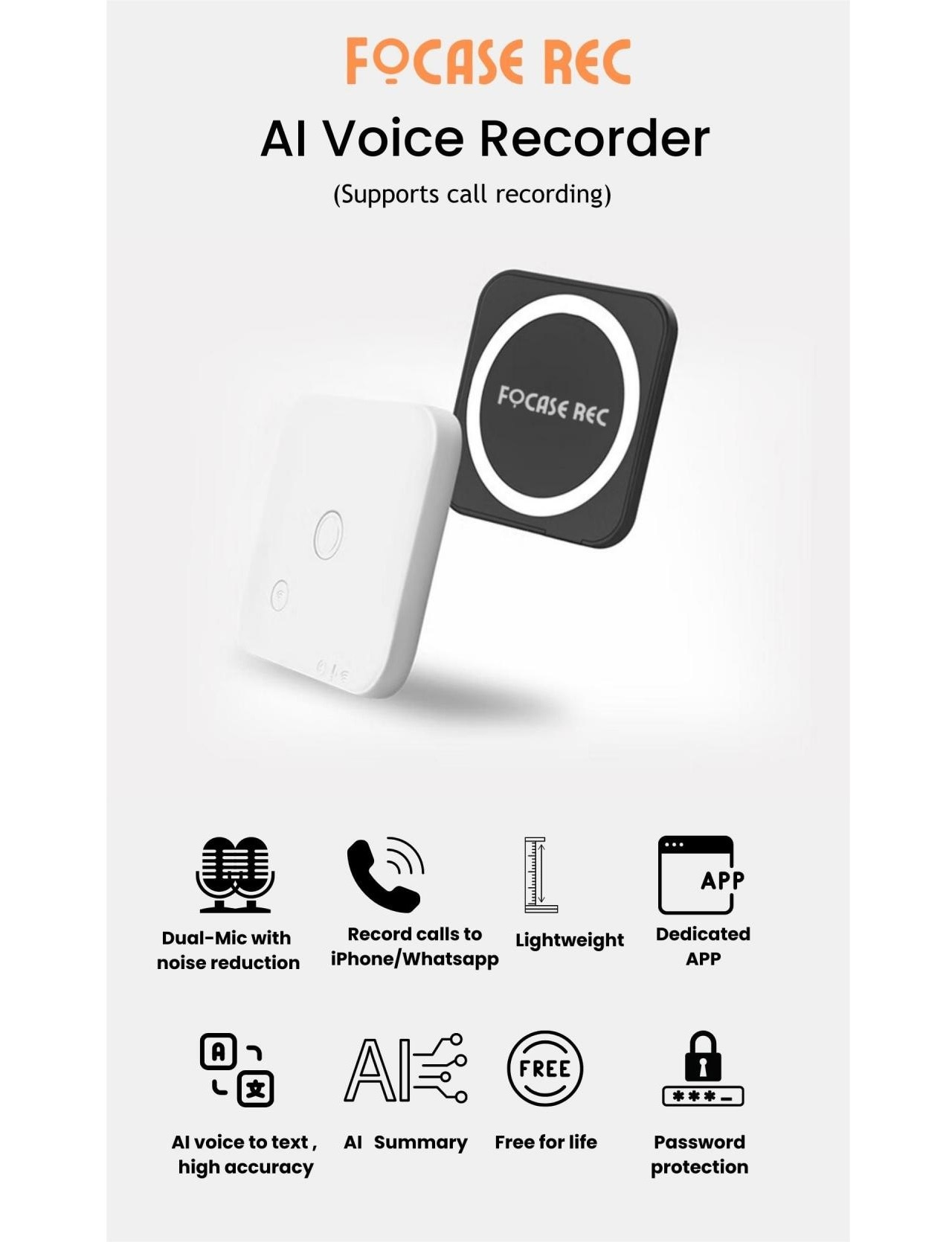 FoCase AI Voice & Call Recorder