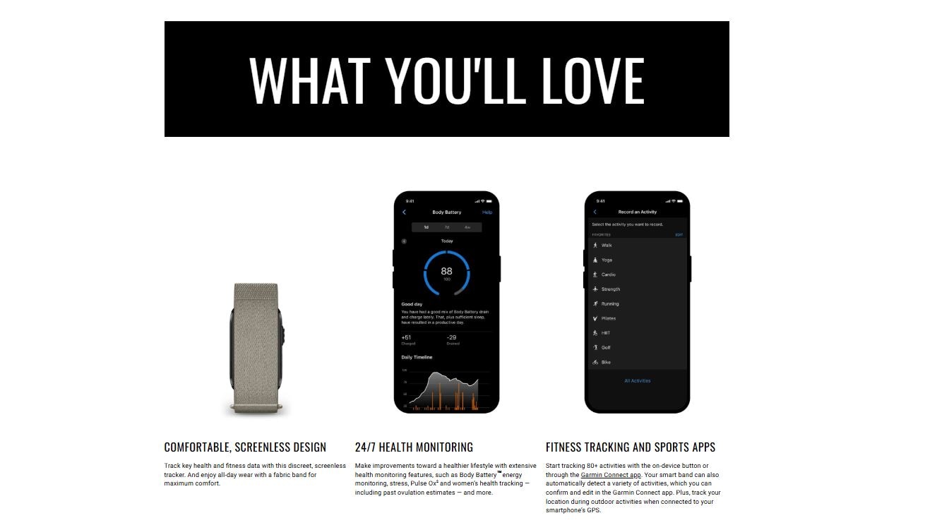 GARMIN CIRQA Smart Band