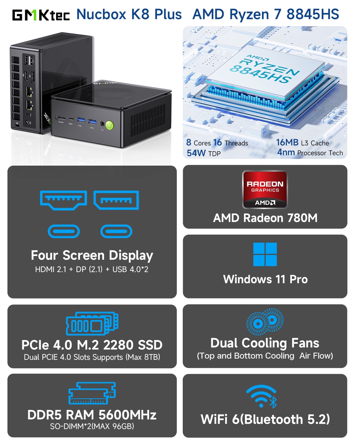 GMKTEC Nucbox K8 PLUS Mini PC