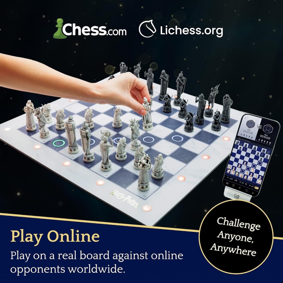 GoCube GoChess Harry Potter Wizard Mini AI Chessboard