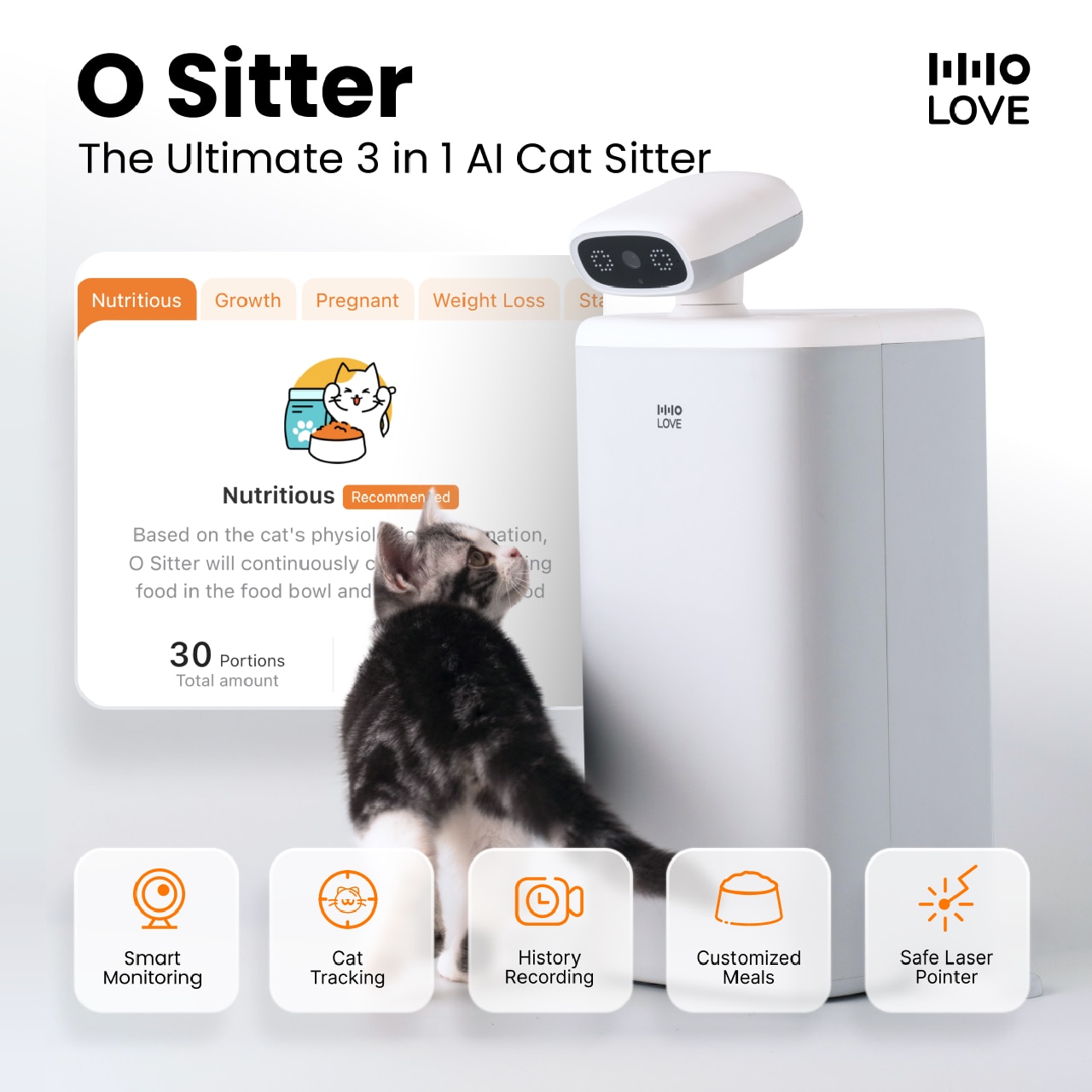 HHOLove O-SITTER Smart Cat Feeder