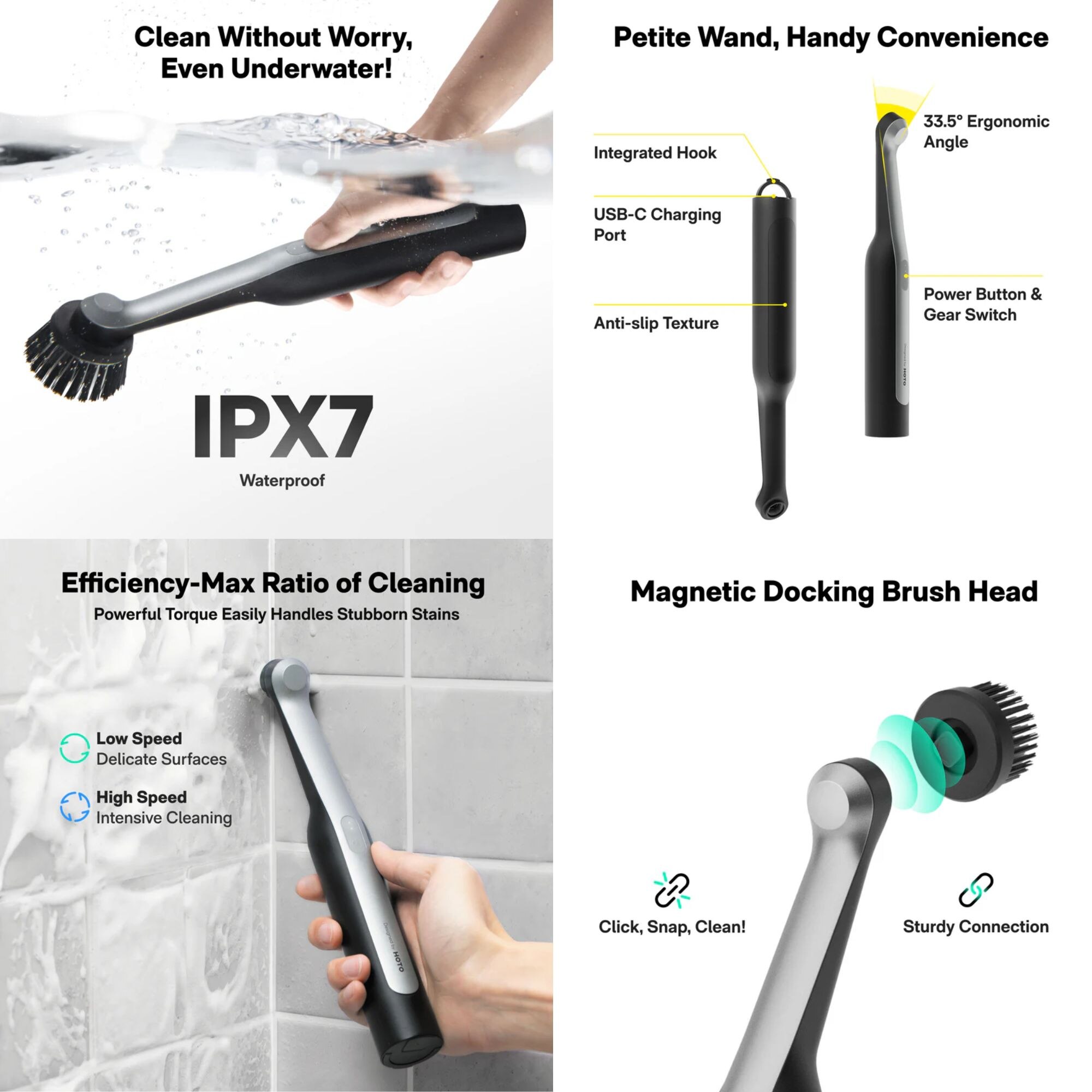 HOTO HOTO Wand™ Cordless Spin Scrubber 12-Piece Ultimate Kit