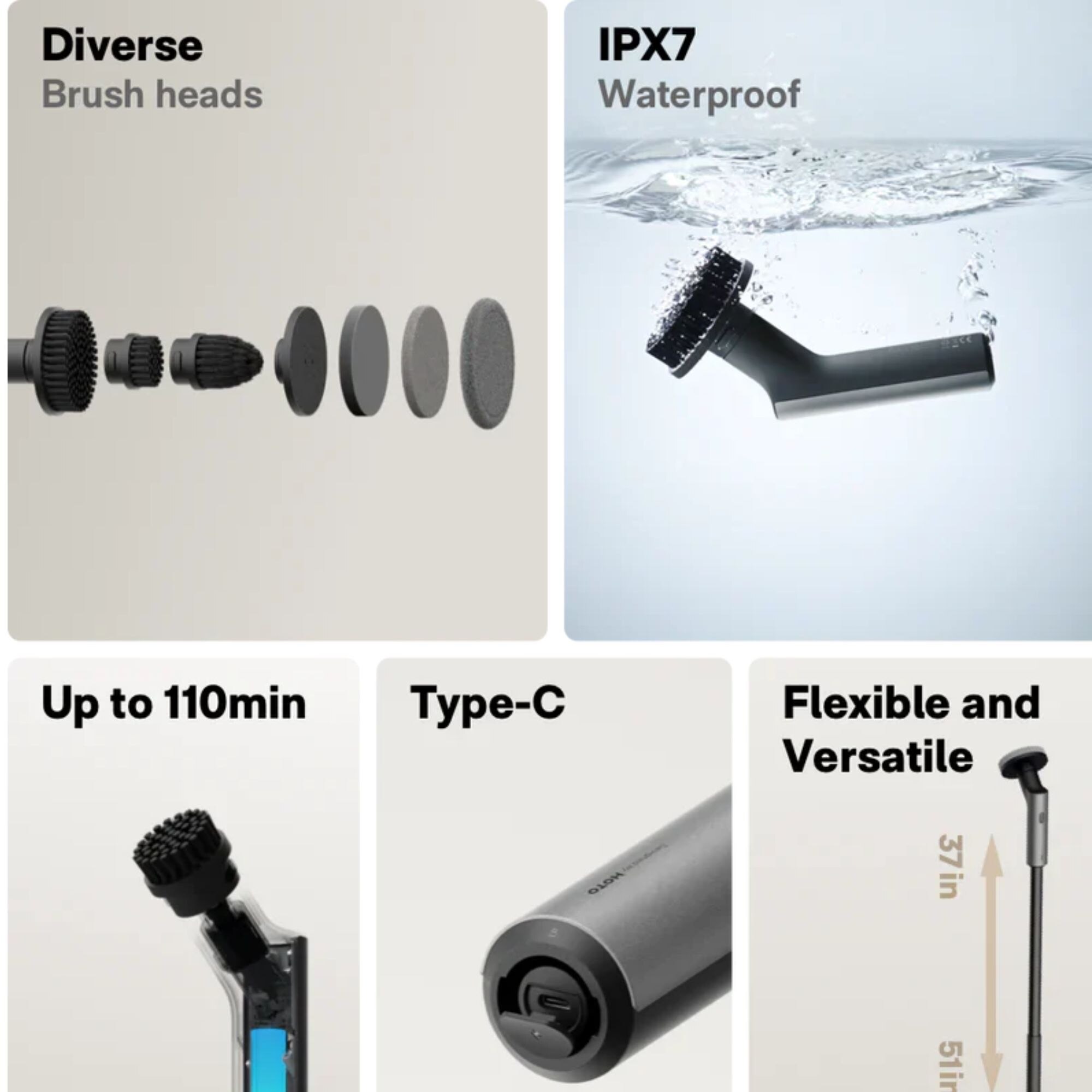 HOTO HOTO Electric Spin Scrubber