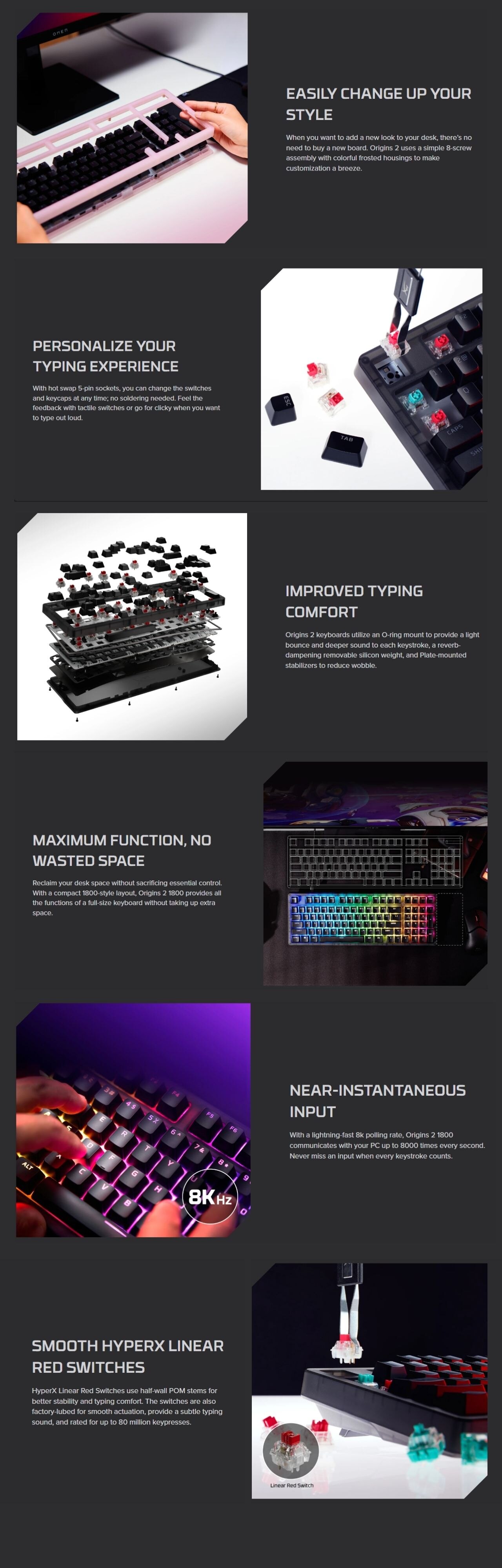 HyperX Origins 2 1800 Gaming Mekanis Keyboard