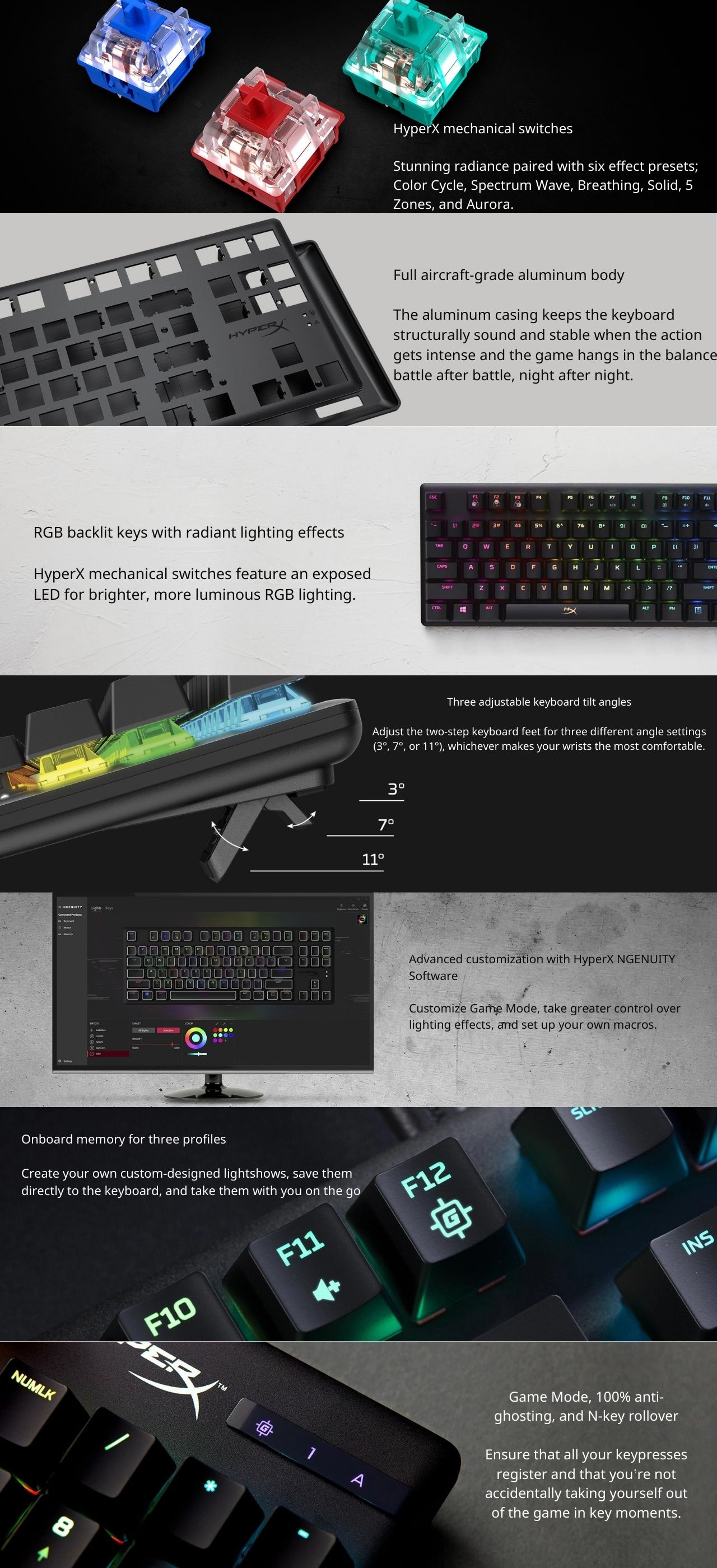 HyperX Alloy Origins Mechanical Gaming Wired Keyboard (Aqua Switch)