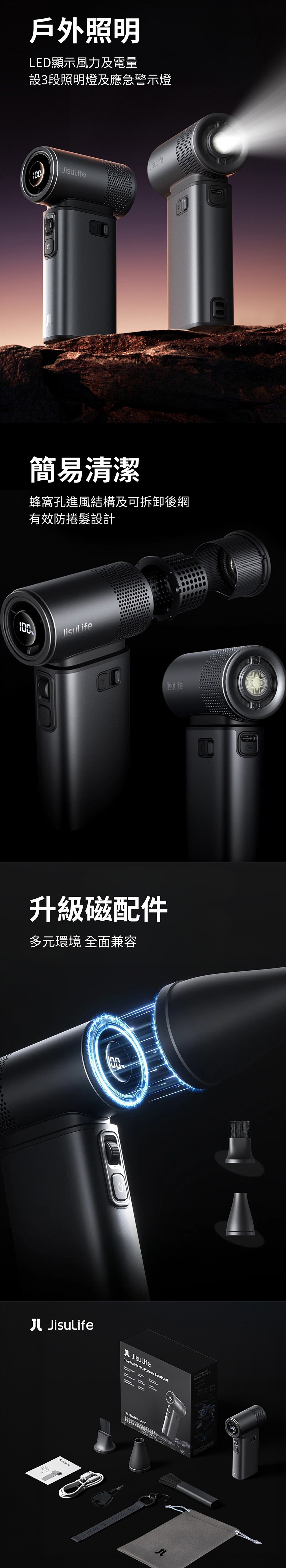 JISULIFE Ultra2 Flagship High Speed Handheld Fan