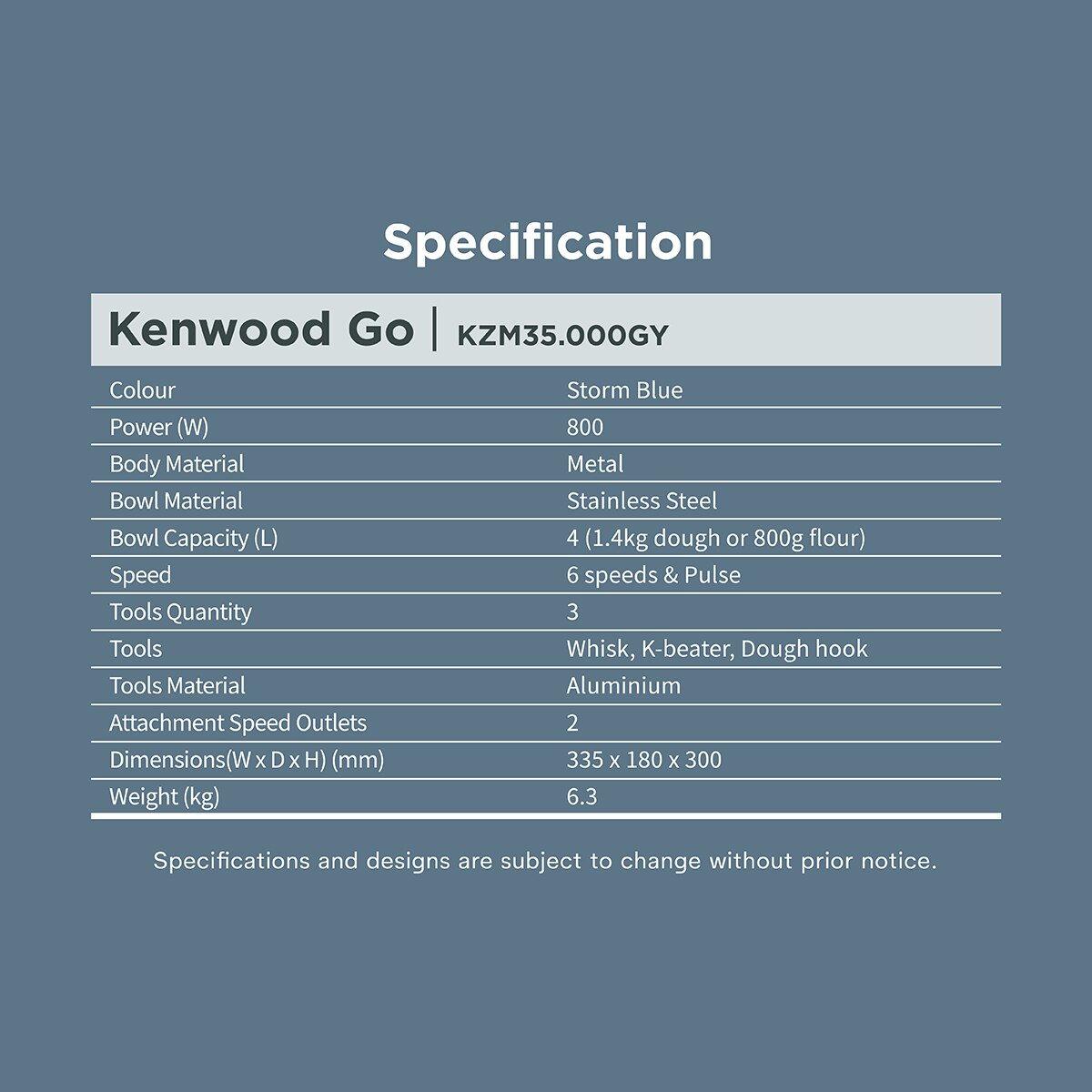 KENWOOD KZM35.000GY GO STAND Mixer