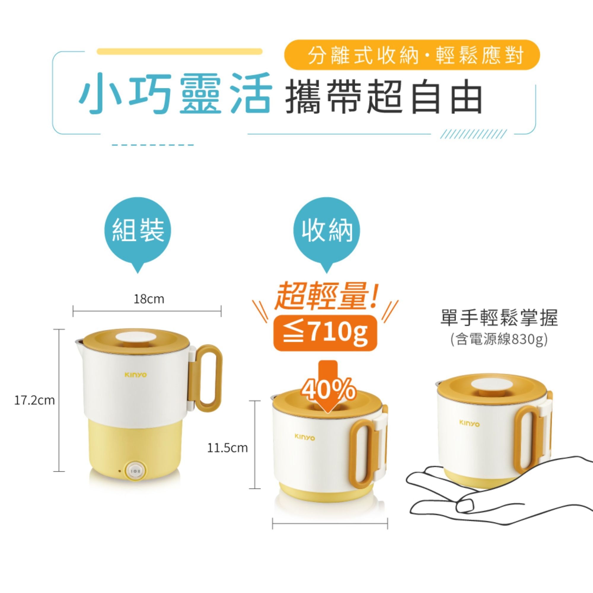 KINYO TRFP-051-MT 雙電壓便攜電煮鍋