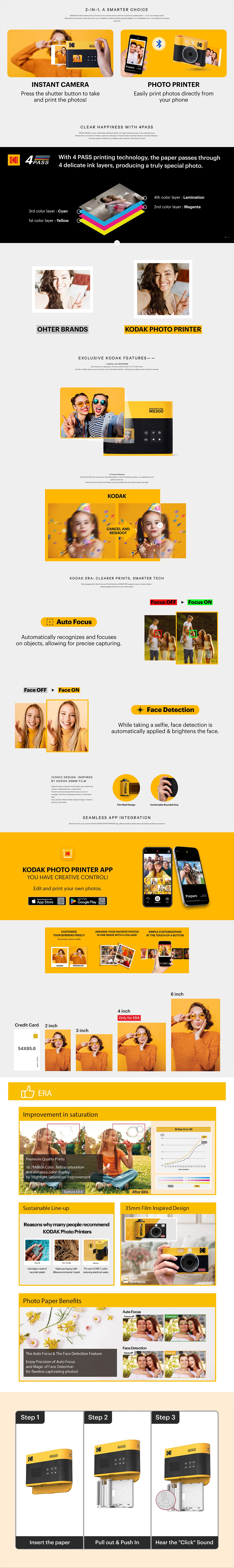 KODAK 柯達 Mini Shot 3 ERA MS300 復古即影即有相機 + 相片打印機