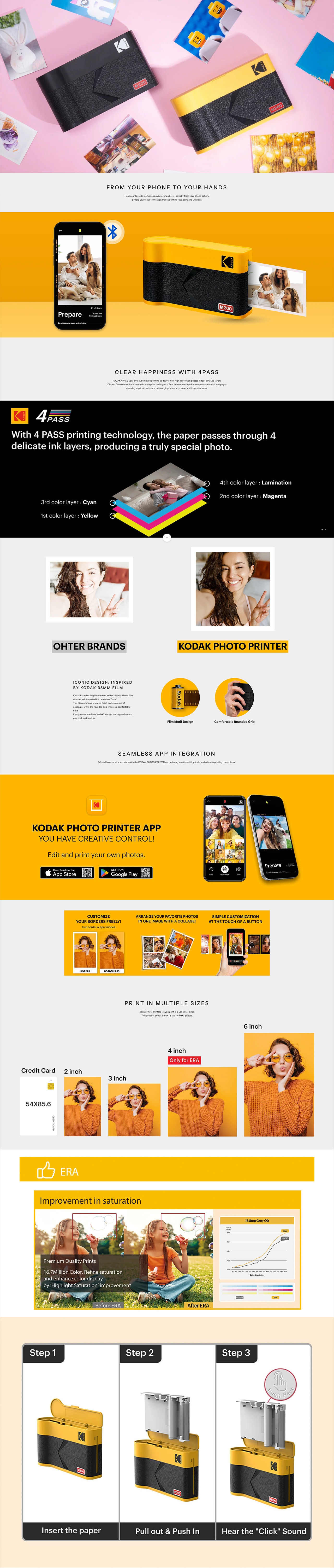 KODAK 柯達 Mini 2 ERA M200 復古相片打印機