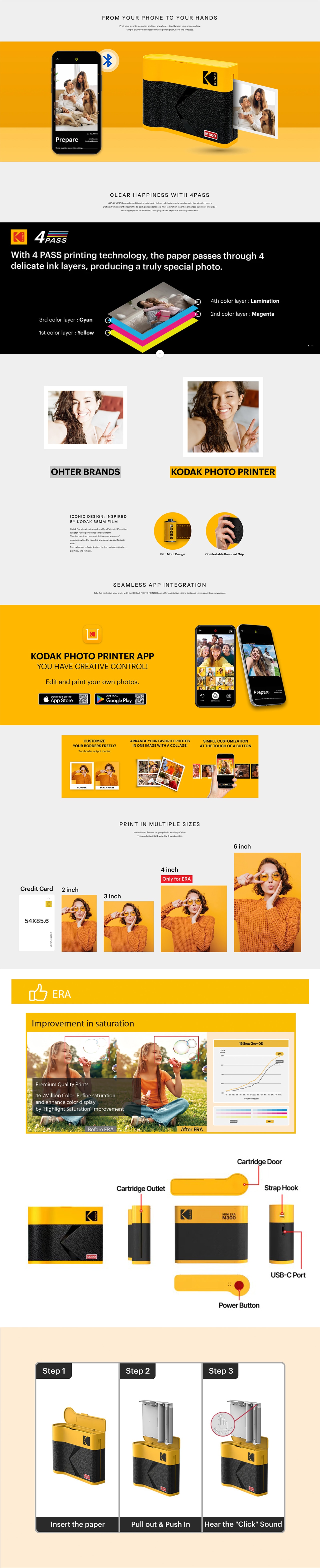 KODAK 柯達 Mini 3 ERA M300 復古相片打印機