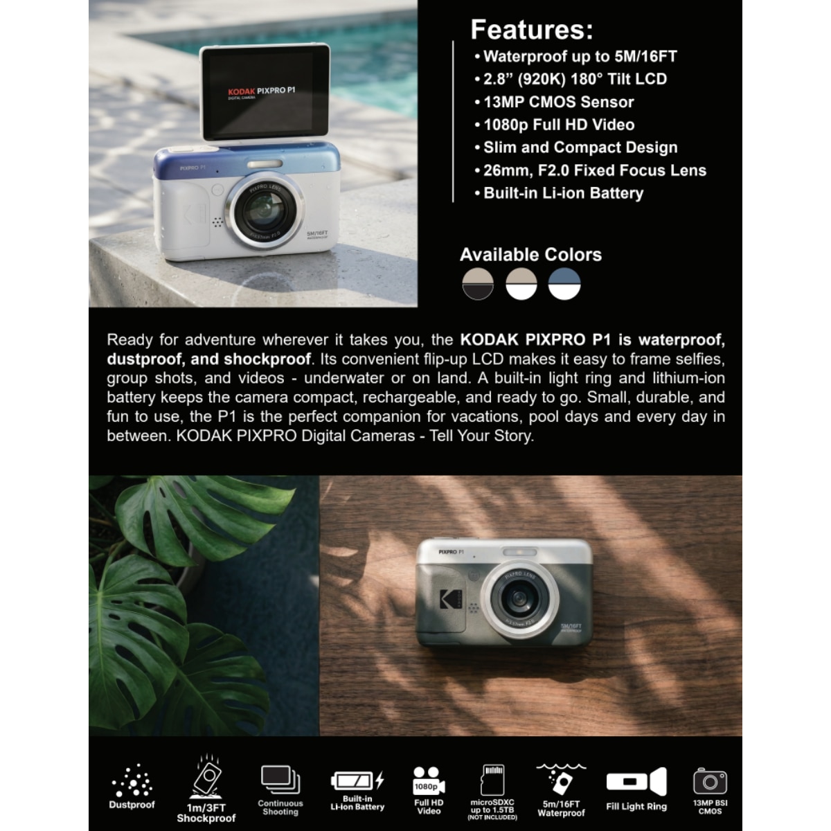 KODAK PIXPRO P1 Digital Camera