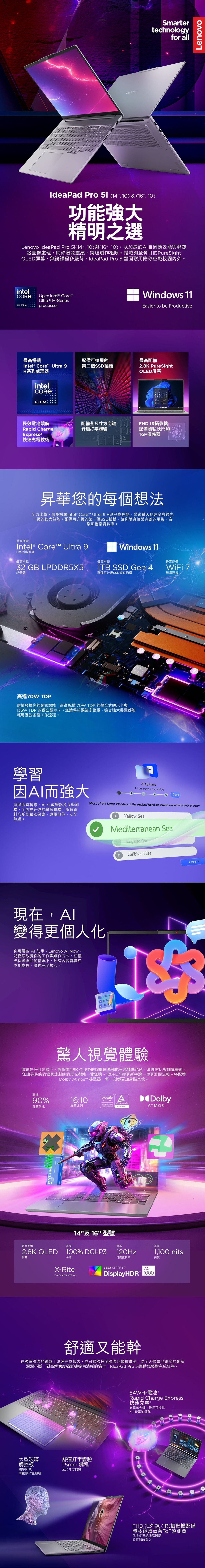 LENOVO 聯想 IdeaPad Pro 5 IAH10 83JM0042HH RTX5050 手提電腦