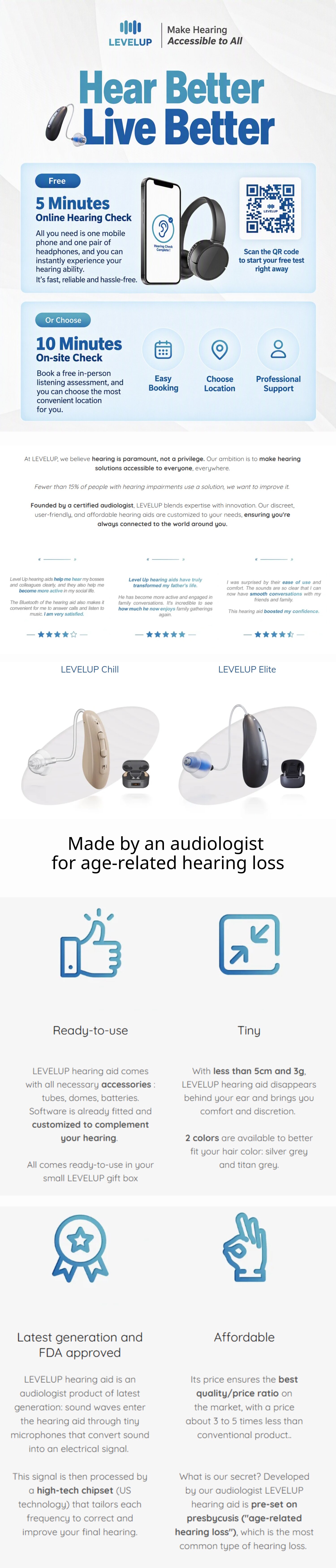 LEVELUP Chill Hearing Aid