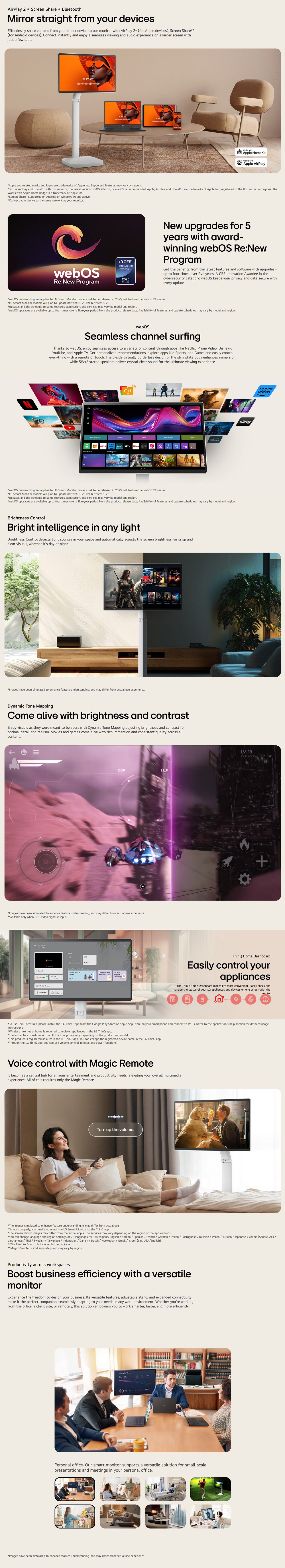 LG 4K UHD IPS Smart Monitor Swing LED LCD TV