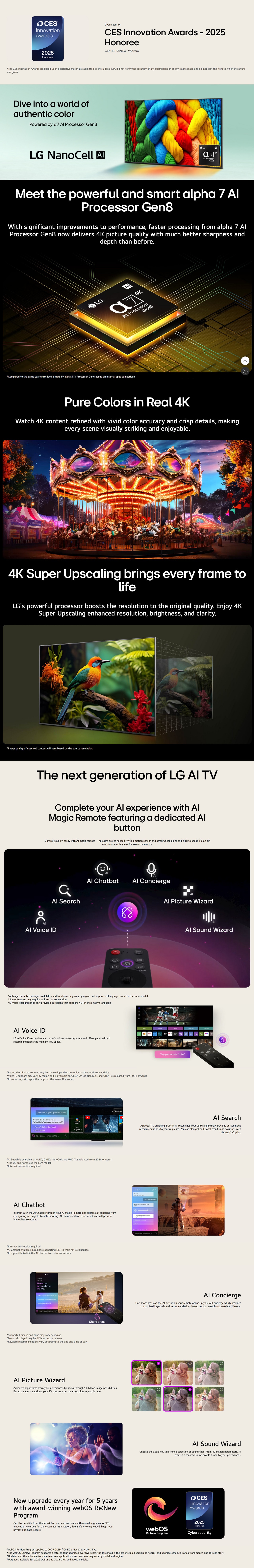 LG NanoCell AI NANO80 4K Smart TV 2025