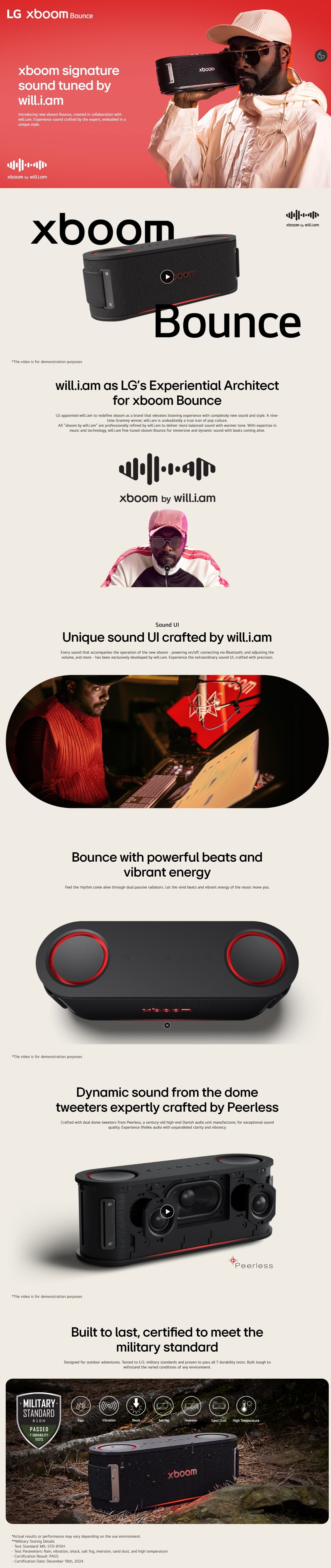 LG LG xboom Bounce Bluetooth Speaker