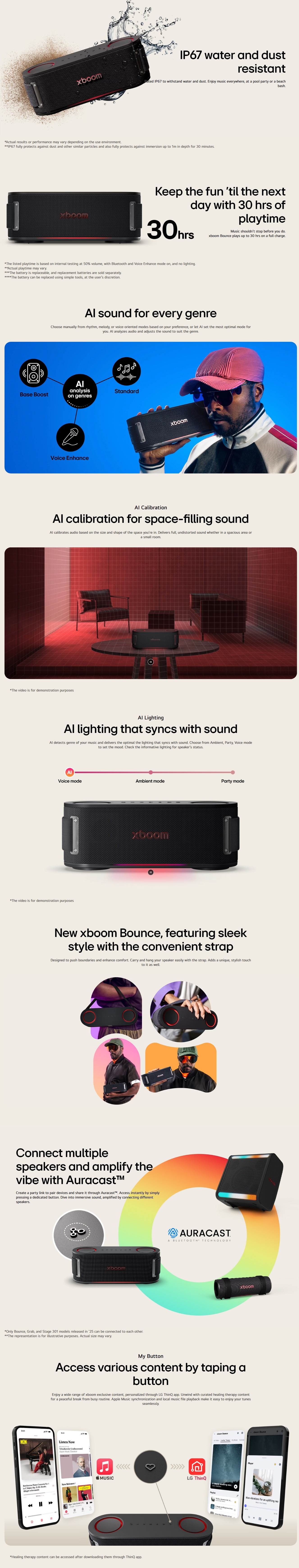 LG LG xboom Bounce Bluetooth Speaker