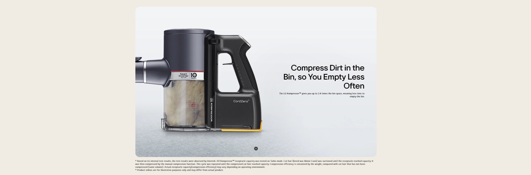 LG A9KCOREPLUS CordZero™ A9Komp Wireless Vacuum Cleaner