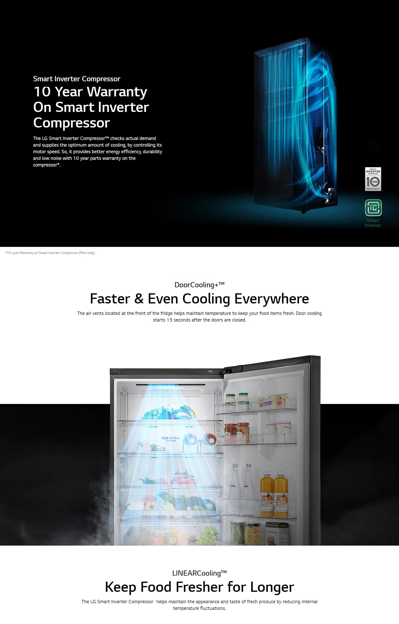 LG M461MC19 451L Bottom Freezer 2 Doors Refrigerator with Smart Inverter Compressor (includes unpacking and moving service)