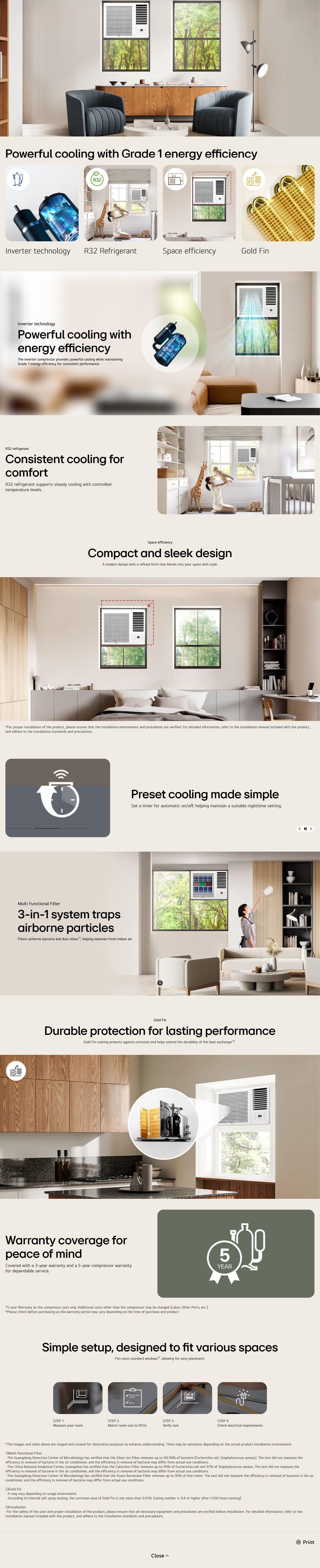 LG 2HP R32 Inverter Window Air Conditioner - W3NQ18RSAD0