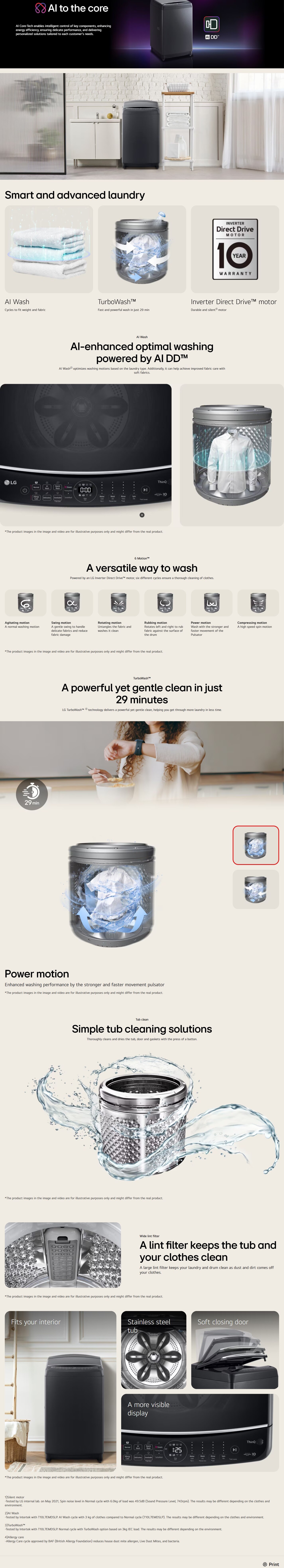 LG 9KG 700RPM Japan Type Washer - T90MP