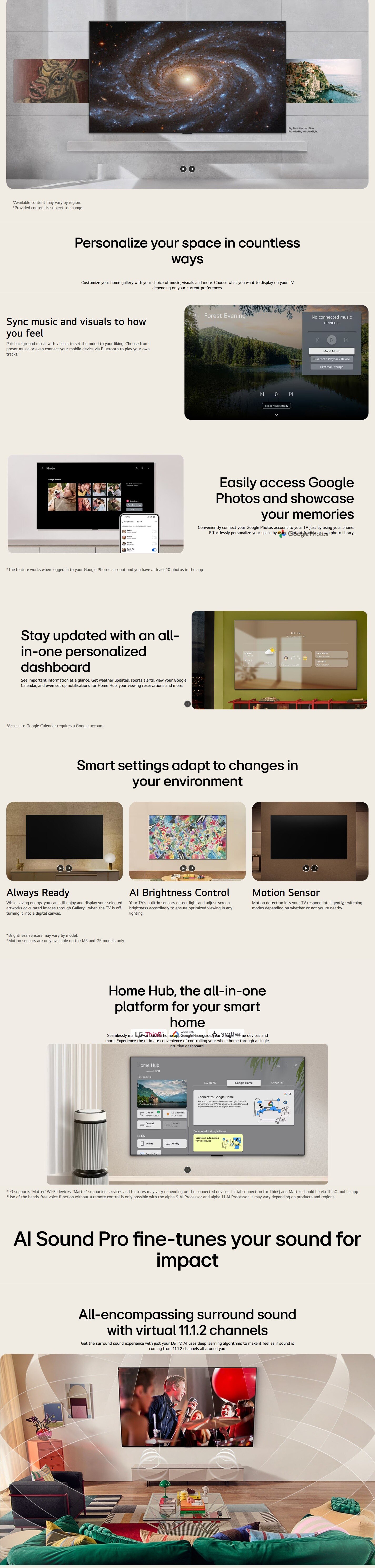 LG True Wireless TV SIGNATURE OLED AI M5