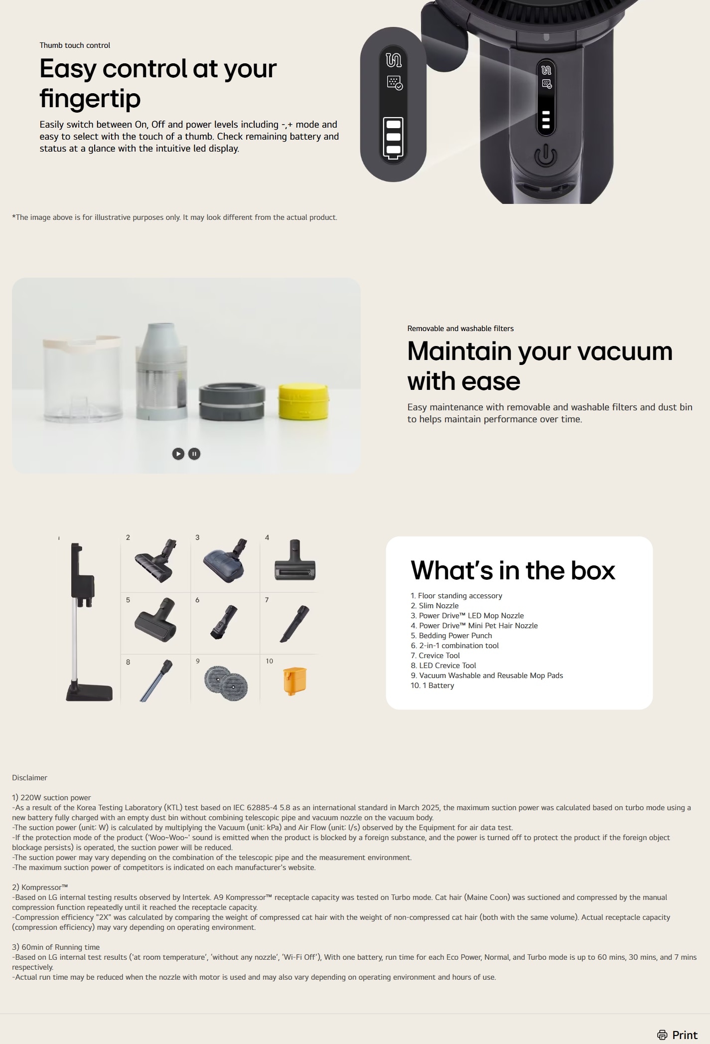 LG A9L-ULTRA CordZero™ A9L Mop Wet Wireless Vacuum Cleaner