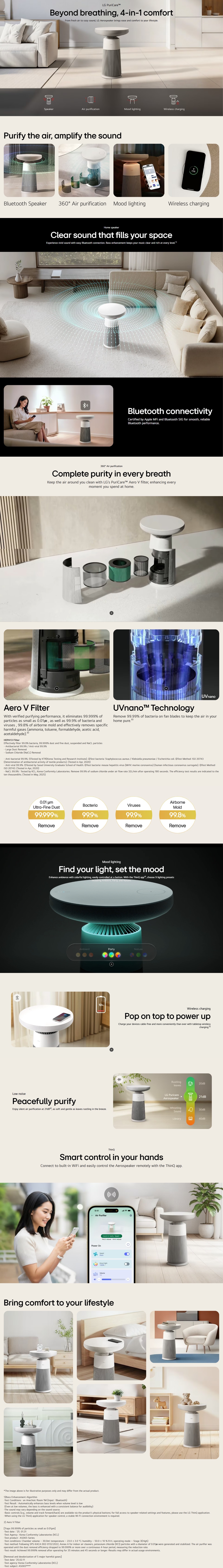 LG AF20SOUND PuriCare™ Aerospeaker