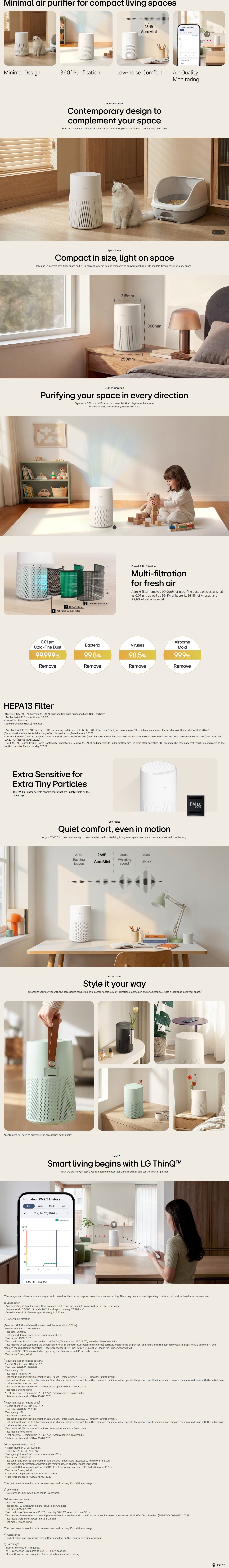 LG AS30GGW10 AeroMini Air Purifier