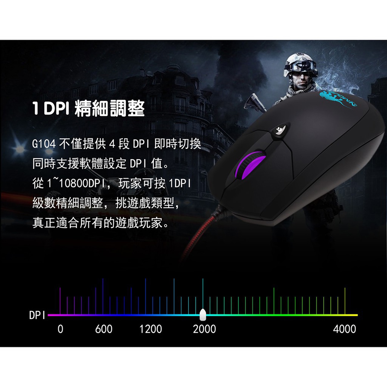 LINCATS G104 RGB Gaming Wired Mouse