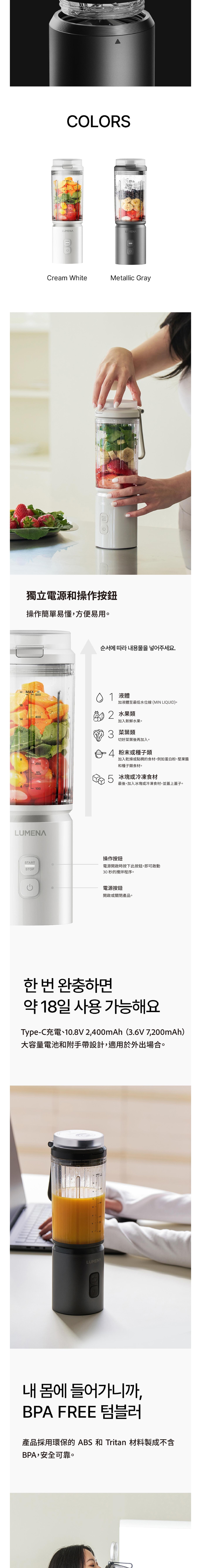 LUMENA THE KITCHEN PB1 便攜式攪拌機