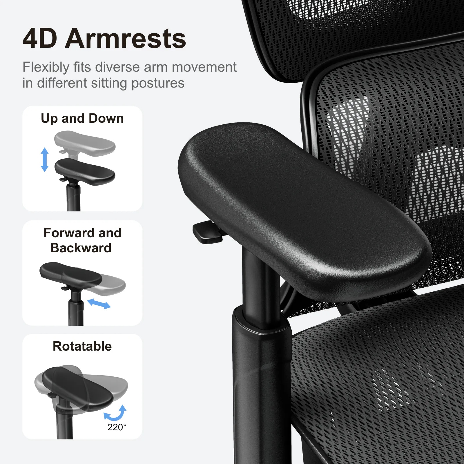 LUMIVIDA CH10-10 Ergonomic Office Mesh Chair