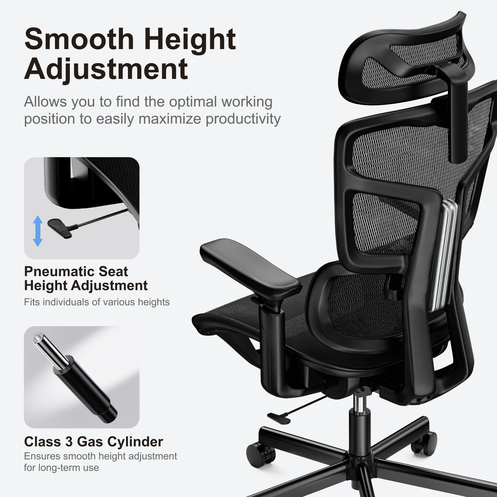 LUMIVIDA CH10-10 Ergonomic Office Mesh Chair