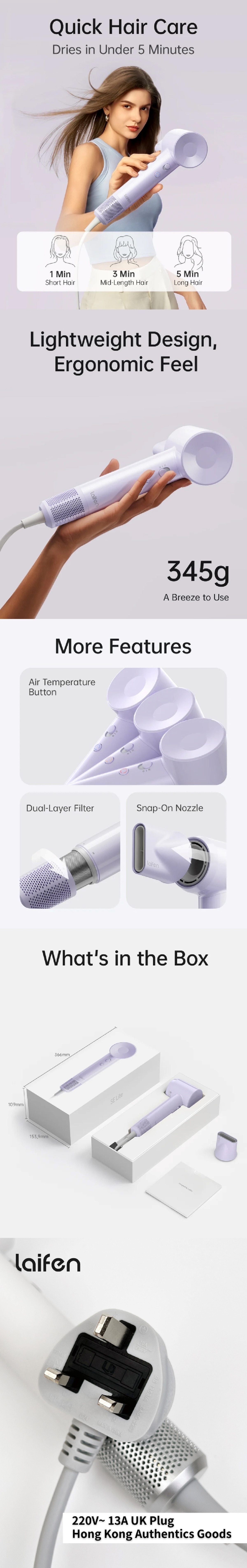 Laifen SE Lite Hair Dryer
