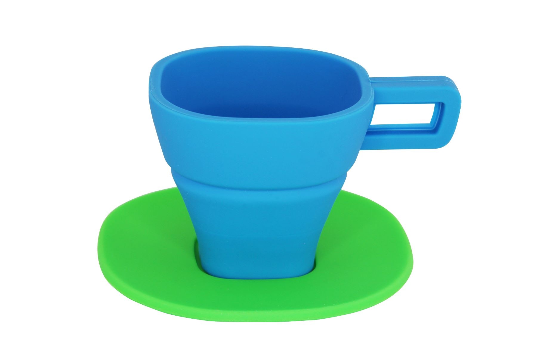 Lexngo Silicone Collapsible Espresso Cup and Saucer - 80ml